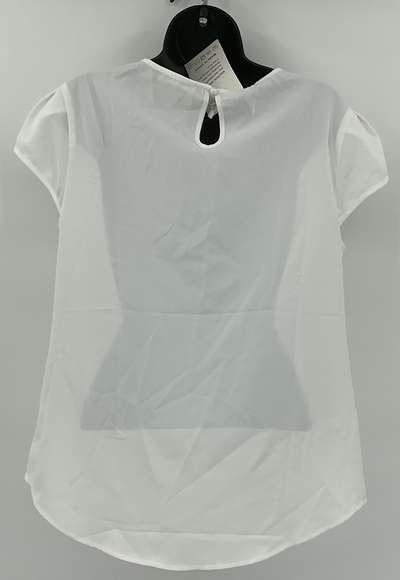 Women's‎ Medium White Chiffon Blouse Size Medium #1066 - Picture 2 of 4